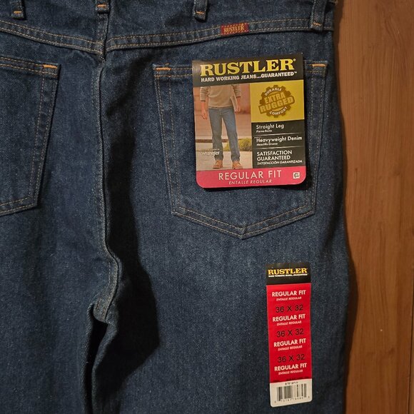 Rustler Regular Straight Leg NWT 36x32 Mens Jeans - Picture 4 of 5